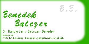 benedek balczer business card